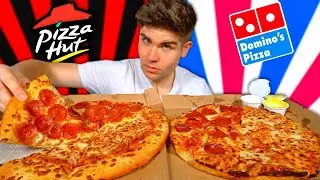 Dominos vs Pizza Hut PIZZA Mukbang | Actually SHOCKED