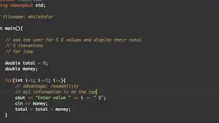 C++ Loops Lesson 09 - While vs For Loops
