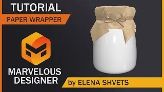 Бумажная обертка \ Paper Wrapper Marvelous Designer tutorial