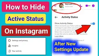 How to Hide Active Now Status on Instagram After New Settings 2023।Turn off Active Now On Instagram