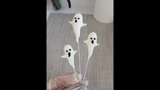 Sugar paste tutorial cute little ghosts for halloween. Милые привидения из мастики на хэлоуин