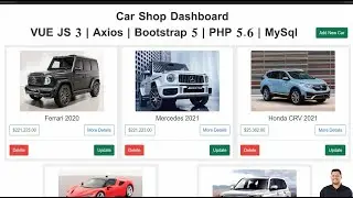 #18 Show Each Car Details in Pop-Up Modal | VUE JS and PHP #vue_js_with_php