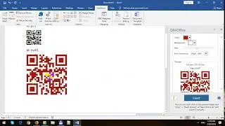 Create QRCode in Word 2019