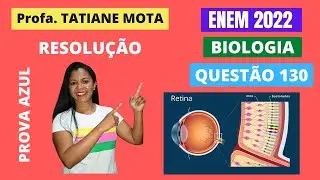 ✅[ENEM 2022] # BIOLOGIA # QUESTÃO 130 – FISIOLOGIA DA VISÃO: CONES E BASTONETES - No processo de