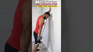 🔥Triceps Workout with Resistance Band (No Attachment) #shorts #resistanceband  #triceps