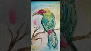 Beautiful Parrot painting in Watercolor // How to Paint Birds 🦜 With Watercolor