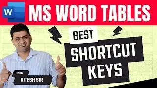 MS WORD TABLE SHORTCUT KEYS || DRAW TABLE USING SHORTCUT KEYS