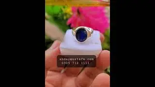 Natural Blue Sapphire Orignal Neelum  925 Sterling Silver handmade Ring