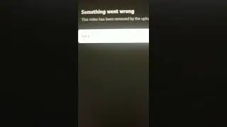 Something went wrong (this video has been removed by the uploader).