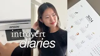 introvert diaries 🧦 | winter break, fear of driving, designing + making 2024 calendars!