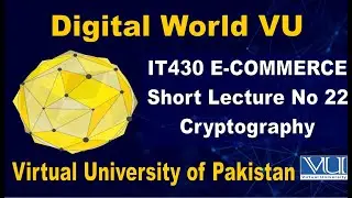 IT430 E-Commerce Short Lecture No 22 | CRYPTOGRAPHY