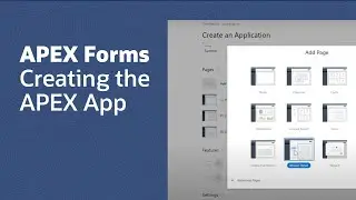 [Forms to APEX] Creating the APEX Application