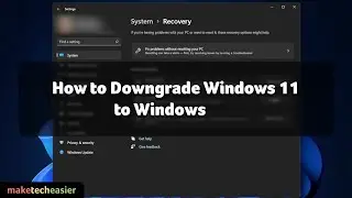 How to Downgrade Windows 11 to Windows 10