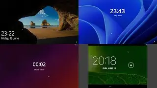 What does the lock screen look like in different OSes?