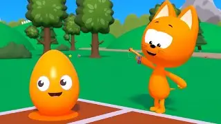 Meow meow Kitty Games  - Game with a Surpise Egg - Funny Cartoons