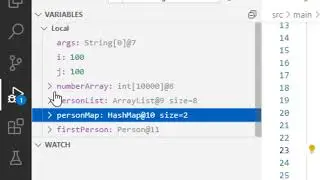 How to inspect variables during Java debugging using VS Code