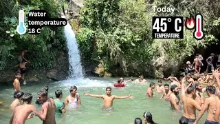 💦kanti mashwa waterfall 🫧 इतनी गर्मी में इतना ठंडा पानी #viral #waterfall #himachal #kantimashwa