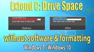 How to Extend C Drive without Software &  without formatting  II 2022