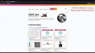 Beautiful Developer Portfolio Website Using Next.js and Tailwind CSS