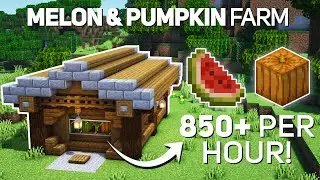 Minecraft: Aesthetic Auto Melon & Pumpkin Farm Tutorial (1.17 how to build)