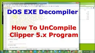 How to Decompile Clipper program - Decompiler for Clipper EXE