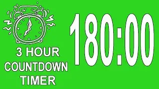 3 Hour Countdown Timer Green Screen ।  No copyright video clips