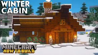 Minecraft: How to Build a Small Winter Cabin | Winter Cabin Tutorial