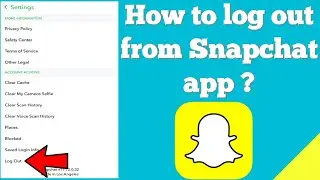 How to log out from Snapchat app ?