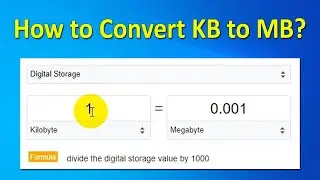 How to Convert KB to MB | How to KB to MB Conversion | KB to MB Conversion | ADINAF Orbit