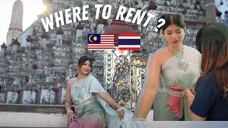 Malaysian trying traditional Thai costume rental in Bangkok |  things to do in Bangkok Thailand