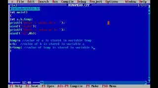 C program for  Swapping two numbers.