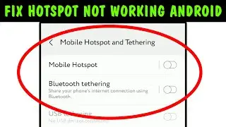 Hotspot Not Working Problem || HOTSPOT NOT SHOWING