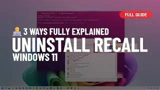 Windows 11 (won't) let you uninstall Recall AI