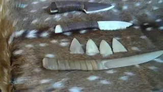 Primitive Bone Knives and Arrowheads