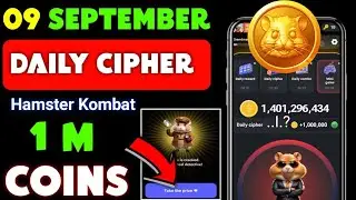 9 September Hamster Kombat Daily Cipher Code |Hamster Kombat Daily Cipher Code  Today | Daily Cipher