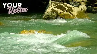 Powerful Sound Of A Mountain River. Sounds Of Nature 5 Minutes Video.