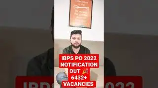 🔴 IBPS PO 2022 | Notification Out 🥳Vacancies 😱 Good News 🎉 #ibps #ibpspo #ibpspo2022 #adda247#shorts