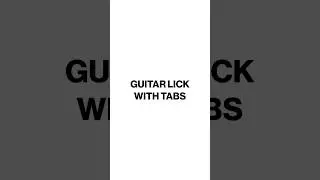 Guitar Lick in G (With Tabs)