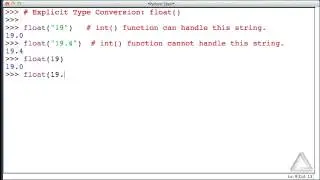 Unit 4 Video 3: Converting Data to a Float