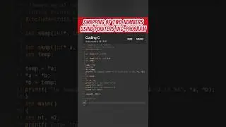 Swapping of two numbers using Pointers in C-Programming 