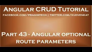 Angular optional route parameters