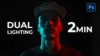 Dual lighting effect in 2MIN Photoshop tutorial