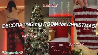 CHRISTMAS ROOM MAKEOVER 🌟 decorate my room with me for christmas! *decor haul + room tour*