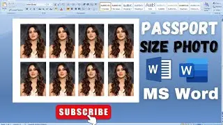 Passport Size Photo Making In Ms Word || Ms Word || Ms Office || Microsoft Word