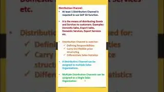 SAP SD Free Video : Distribution Channel in SAP SD 