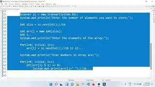 Print even numbers in an array | How do you find the even number of an array?