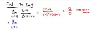 Finding a limit by using algebraic simplification