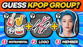 GUESS THE KPOP GROUP WITH THE CLUES (INST + LOGO + 1MEMBER) 🥁🧒🏼 ANSWER - KPOP QUIZ 💙