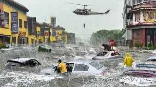 China Now! Crazy floods swept away houses and cars in Jianchang City