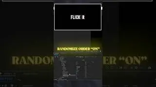 Easily Flicker Your Text in After Effects 